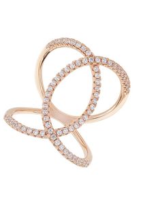 SIF JAKOBS, Damen ring 'Fucino', Rosegold / Wei&szlig;