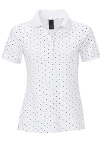 Heine, Damen Poloshirt mit Punkten, Wei&szlig;