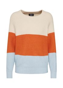 Object, Damen Pullover, Beige / Hellblau / Orange