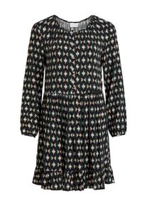 Vila, Damen Kleid, Beige / Hellbeige / Tanne / Schwarz