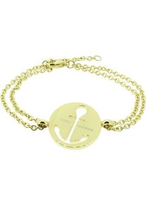 Hafen-Klunker, Damen Armband 'Anker 108035', Gold