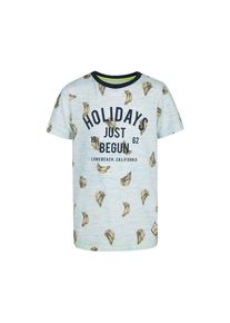 WE Fashion, T-Shirt 'URIEL', Navy / Hellblau / Hellgelb