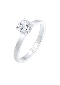 Elli Premium, Damen Verlobungsring, Silber / Transparent
