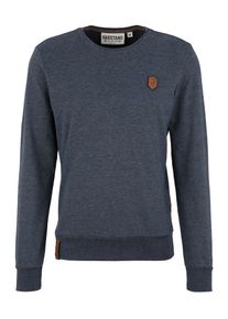 Naketano, Herren Sweatshirt 'Al K.Ohol', Taubenblau / Braun