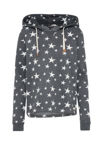 Review, Damen Pullover 'COSY', Dunkelgrau / Wei&szlig;