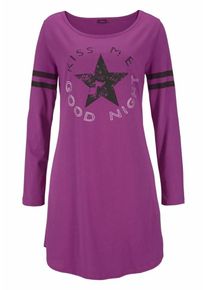 Buffalo, Damen Nachthemd in Minil&auml;nge, Magenta