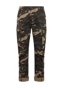Jack & Jones JACK & JONES, Herren Hosen 'JJIDRAKE JJCHOP AKM 641 OLIVE (CAMO) LTD', Beige / Dunkelgrün