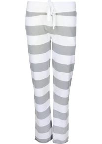 Juvia, Damen Sweathose, Grau / Wei&szlig;
