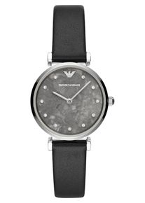 Emporio Armani, Damen Uhr, Schwarz / Silber