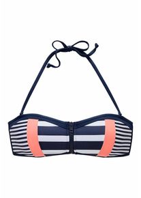 Kangaroos, Damen Bandeau-Top, Navy / Apricot / Weiß