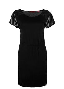 s.Oliver RED LABEL, Damen Jerseykleid, Schwarz