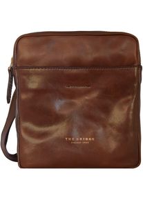 The Bridge, Damen Sfoderata Luxe Donna Umhängetasche Leder 23 cm, Kastanienbraun