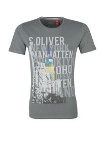 s.Oliver RED LABEL, Herren Shirt, Hellblau / Gelb / Stone / Hellgrau