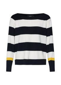 Only, Damen Pullover 'Mette', Gelb / Schwarz / Weiß