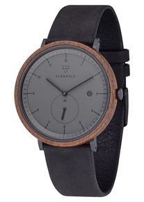KERBHOLZ, Herren uhr 'Anton Walnut Midnight Black WATWANT9306', Braun / Grau / Schwarz