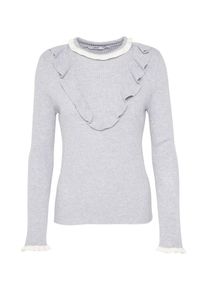 Only, Damen Pullover 'RUFFLE', Grau