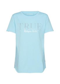 True Religion, Damen Shirt 'BOXY CREW SHIRT TRUE USA', Blau