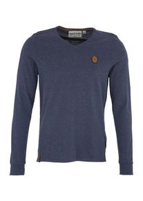 Naketano, Herren Langarmshirt 'Do the Ömer Dance', Dunkelblau