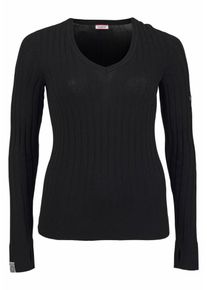 Kangaroos, Damen V-Ausschnitt-Pullover, Schwarz