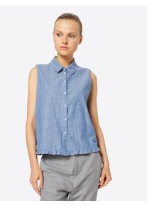 Tom Tailor Denim, Damen Bluse, Blue Denim / Weiß