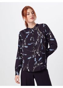 MOSS COPENHAGEN, Damen Bluse 'Luella', Hellblau / Schwarz