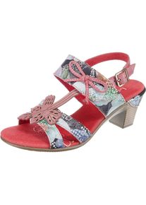 Laura Vita, Damen Riemchensandaletten 'Bettino 018', Mischfarben / Rot