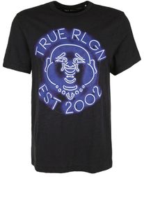 True Religion, Herren T-Shirt BUDDHA CREW, Blau / Schwarz / Wei&szlig;