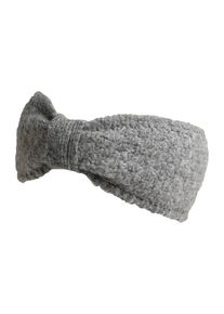 Zwillingsherz, Damen Stirnband mit Fleece-Futter, Grau