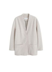 Violeta by Mango, Damen Blazer 'Floppy4', Beige