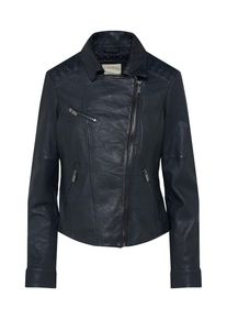 Esprit, Damen Lederjacke, Navy