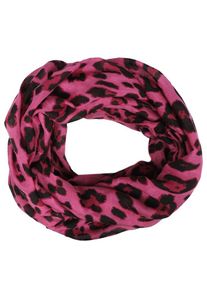 Zwillingsherz, Damen Tuch 'Loop Leo', Pink / Schwarz