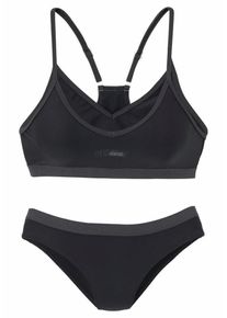 Venice Beach, Damen Bustier-Bikini, Anthrazit