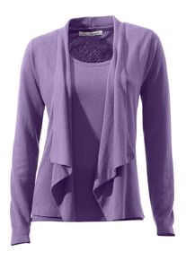 Heine, Damen Strick-Twinset, Helllila
