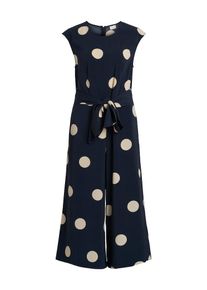 Vila, Damen Jumpsuit, Nachtblau / Weiß