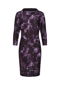 Cartoon, Damen Kleid, Aubergine / Schwarz