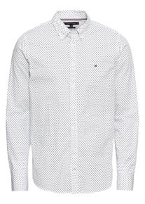 Tommy Hilfiger, Herren Hemd 'SLIM URBAN MULTI PRINT SHIRT', Weiß
