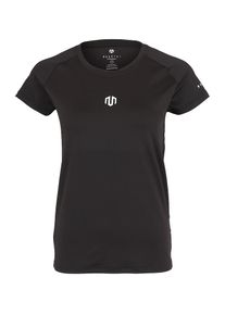 MOROTAI, Damen Sport-Shirt 'NAKA Performance Hole Back', Schwarz / Wei&szlig;