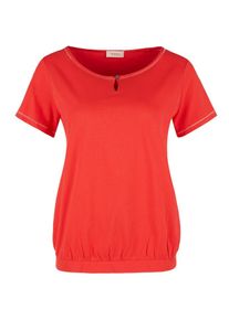 TRIANGLE, Damen T-Shirt mit Glitzer-Akzenten, Hellrot