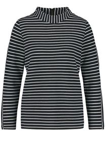 Taifun, Damen T-Shirt, Kobaltblau / Weiß
