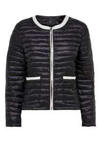 Only, Damen Steppjacke, Schwarz / Weiß