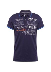 CAMP DAVID, Herren Poloshirt, Navy / Wei&szlig;