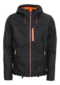Superdry, Herren Jacke 'HOODED WINDTREKKER', Dunkelorange / Schwarz