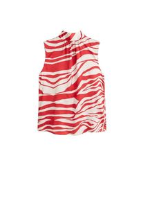Mango, Damen Bluse 'Empires', Rot / Wei&szlig;