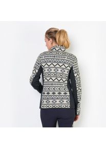 Jack Wolfskin, Damen Fleecejacke &raquo;HAZELTON FLEX JACKET&laquo;, Dunkelgrau / Wollwei&szlig;
