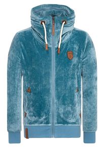 Naketano, Herren Sweatjacke 'Ivic Mack', Himmelblau / Braun / Wei&szlig;