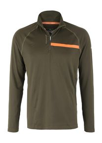 Puma, Herren Running-Longsleeve mit Rei&szlig;verschluss, Khaki
