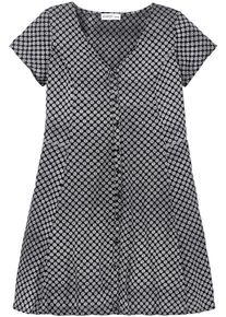 sheego Casual, Damen Kleid, Schwarz / Weiß