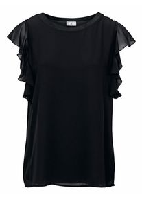 Heine, Damen Blusentop, Schwarz