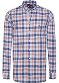Tommy Hilfiger, Herren Hemd, Blau / Hellrot / Wei&szlig;