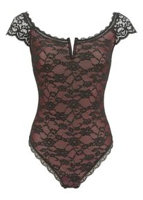 Lascana, Damen Body, Rosé / Schwarz